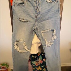 Aeropostale Light Blue Distressed Boyfriend Jeans